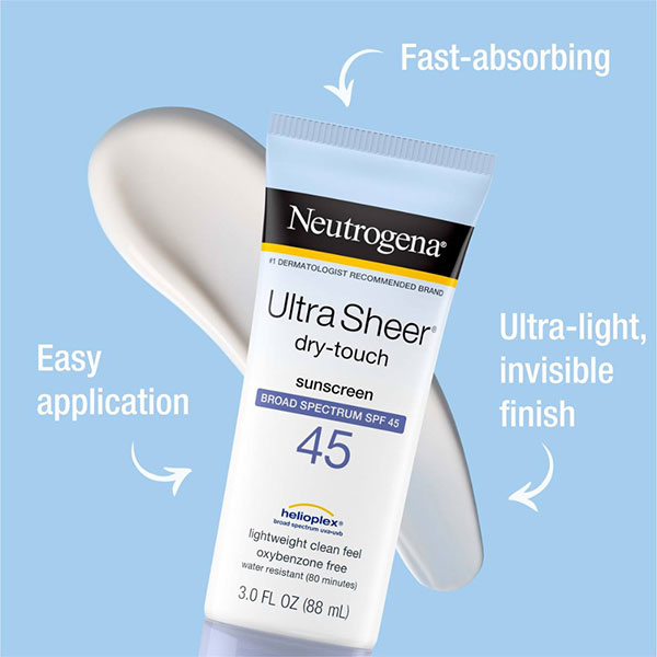 کرم ضد آفتاب نوتروژینا Ultra Sheer SPF 45 حجم 88 میل 1